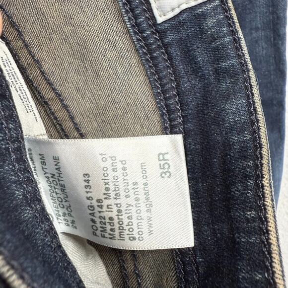 AG Adriano Goldschmied Jeans Men's 35x33 Blue Dark Wash Everett Slim Straight - Picture 9 of 11